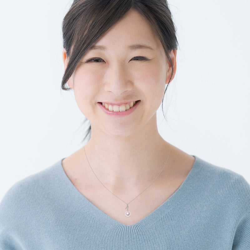 K18WG 8.0㎜　D0.01ct　ペンダント - Tensei Pearl Online Store　天成真珠　公式通販ショップ