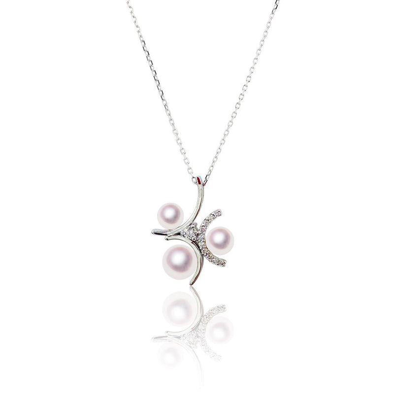 Pt 4.5～6.0㎜　ペンダント D0.12ct - Tensei Pearl Online Store　天成真珠　公式通販ショップ