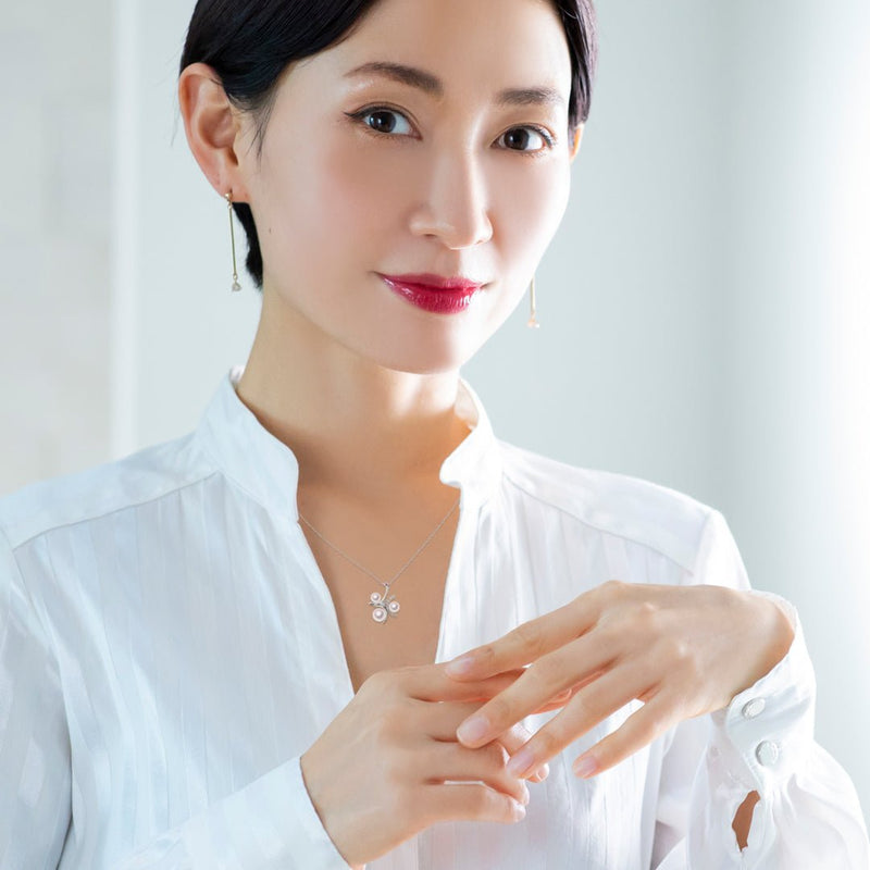 Pt 4.5～6.0㎜　ペンダント D0.12ct - Tensei Pearl Online Store　天成真珠　公式通販ショップ