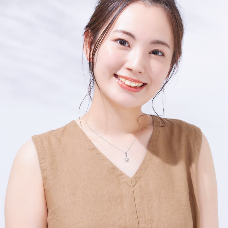 【即納】Pt 7.5㎜　ペンダント D0.01ct - Tensei Pearl Online Store　天成真珠　公式通販ショップ